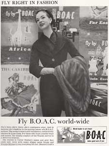 1958 British Overseas Airline Corp. (BOAC) - vintage ad