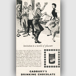 1955 Cadbury's Drinking Chocolate vintage