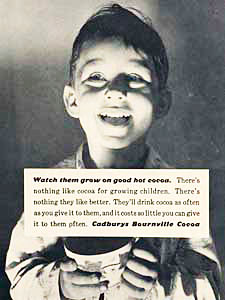 1960 Cadbury's Bournville Cocoa vintage ad