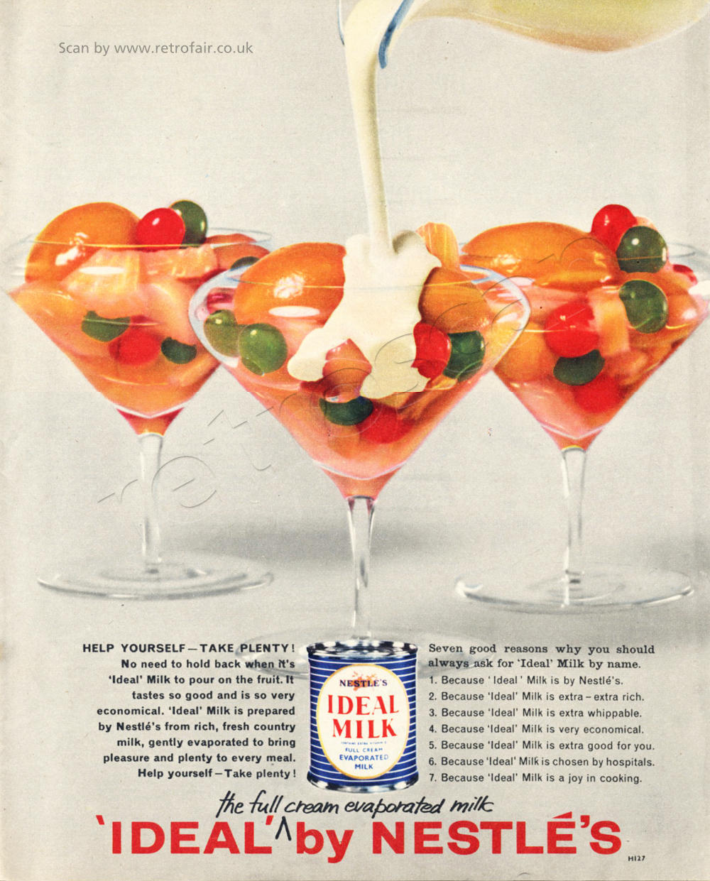 1960 Nestlé Ideal Milk vintage ad