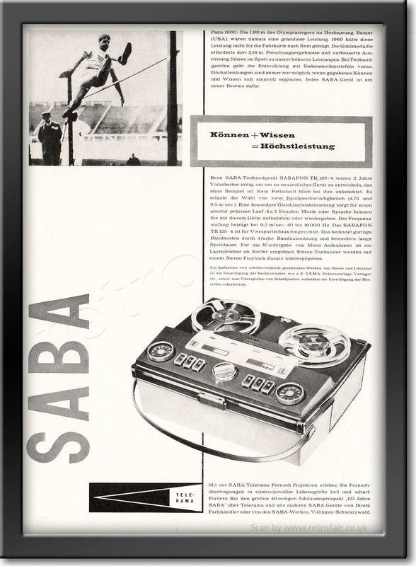  1960 SABA Telerama - framed preview retro