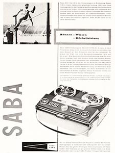  1960 SABA Electronics - vintage ad
