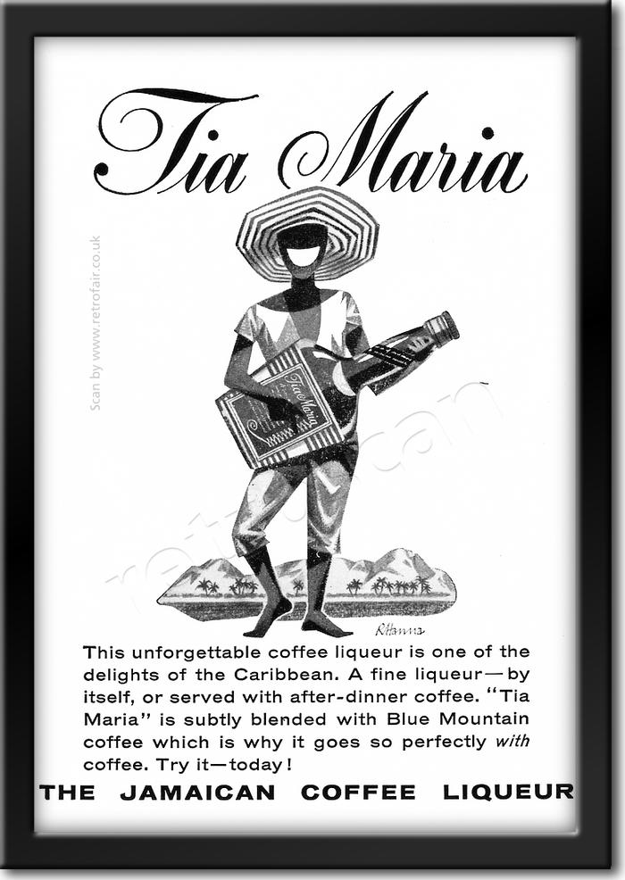 1960 Tia Maria Liqueur  - framed preview vintage ad