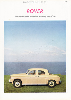 1958 Rover - unframed vintage ad