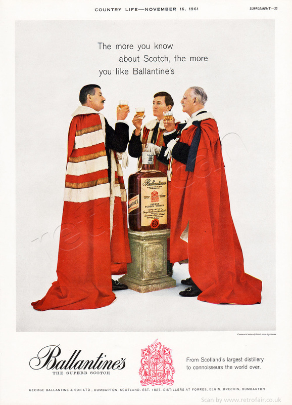 1961 Ballantine's Scotch Whisky - unframed vintage ad