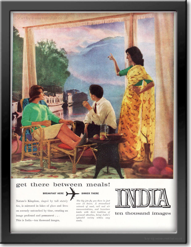 1961 India Tourism  - framed preview retro