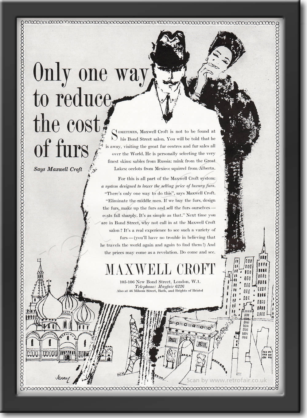 1961 Maxwell Croft framed preview retro