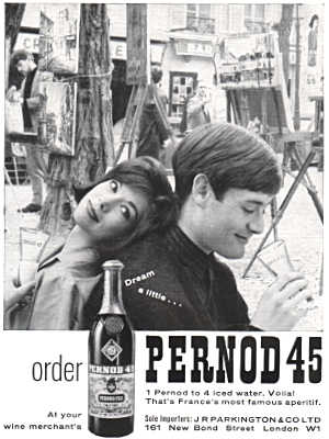 1961 Pernod 45 - vintage ad
