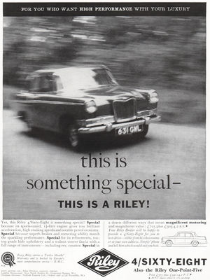 1961 Riley 4/sixty - vintage ad
