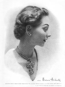 1949 Miriam Haskell Jewelry - vintage ad