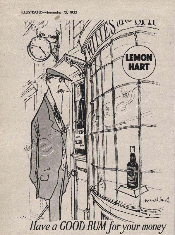 1953 Lemon Hart Rum vintage ad