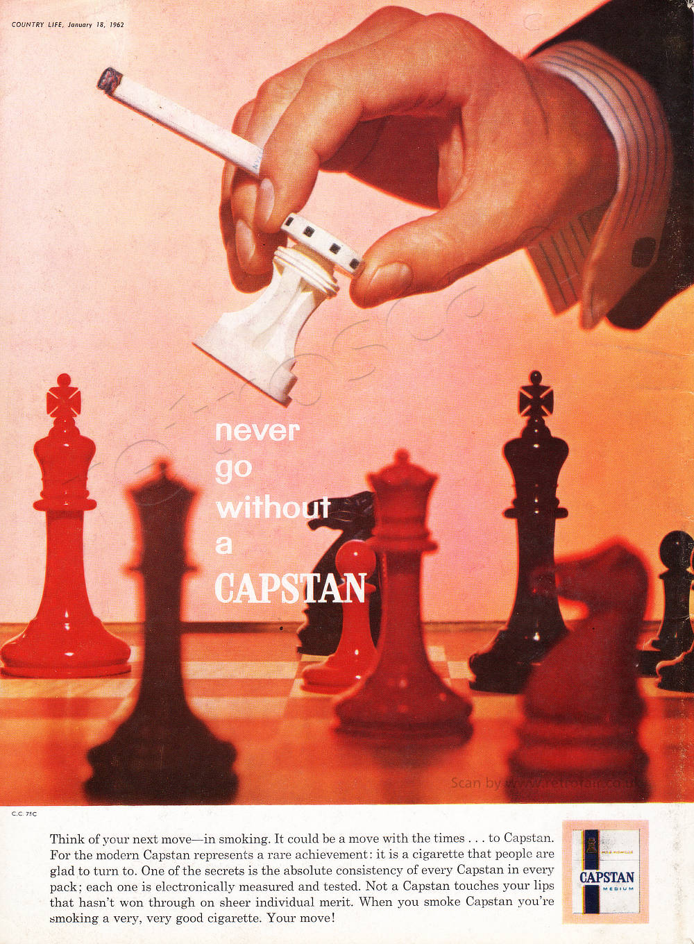 1962 Capstan - unframed vintage ad