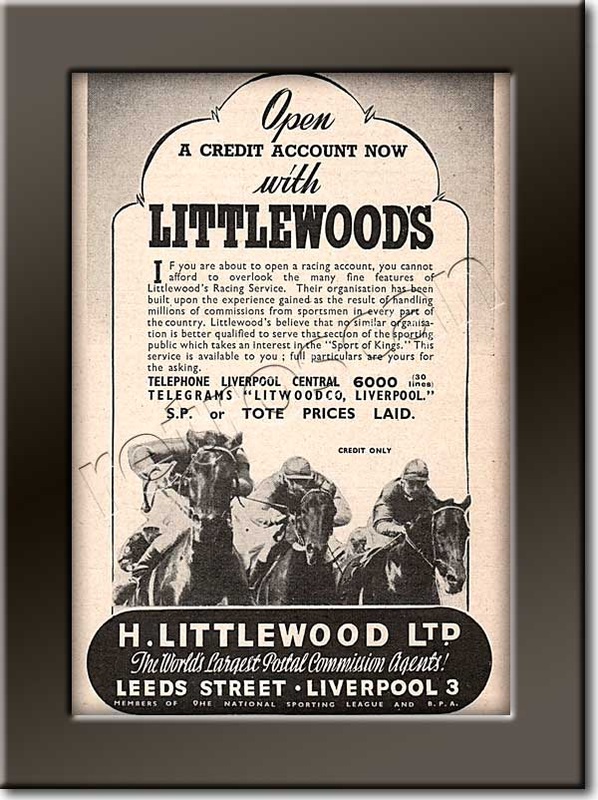 1939 vintage Littlewoods  ad