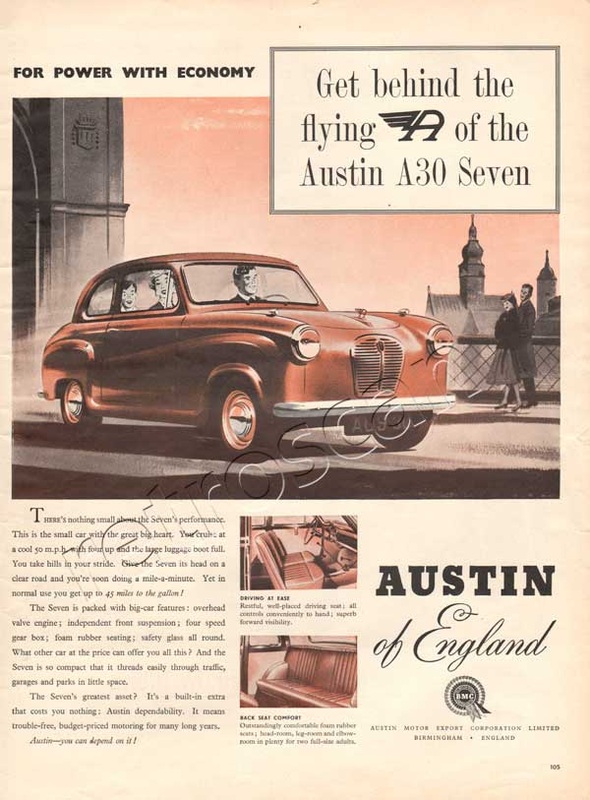 1955 Austin of England  vintage ad