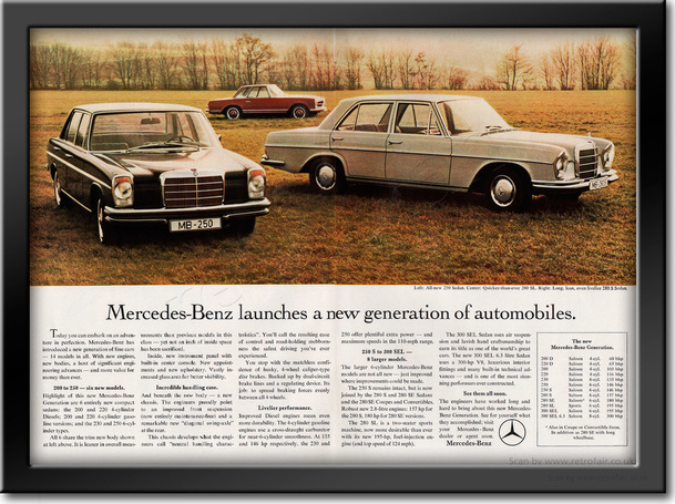 1968 Mercedes-Benz - framed preview vintage ad