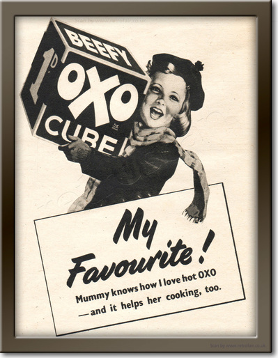 1952 OXO Beef Cubes - vintage magazine ad