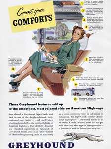 1949 Greyhound Coaches ad