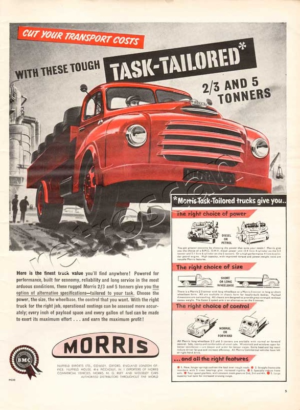 vintage 1955 Morris Trucks 