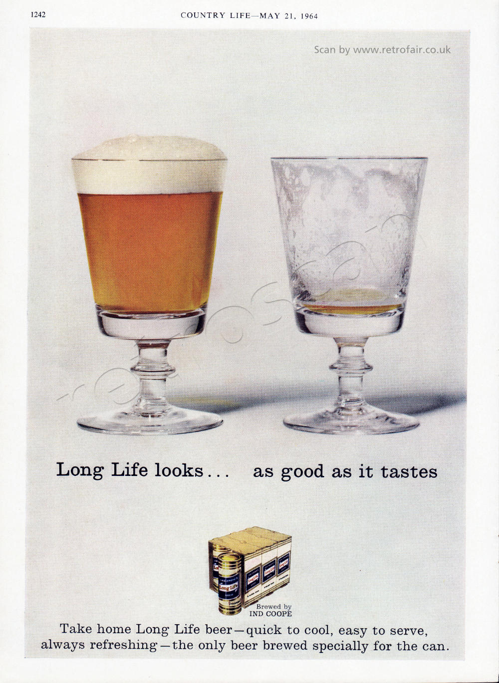 1964 Long Life Beer vintage ad