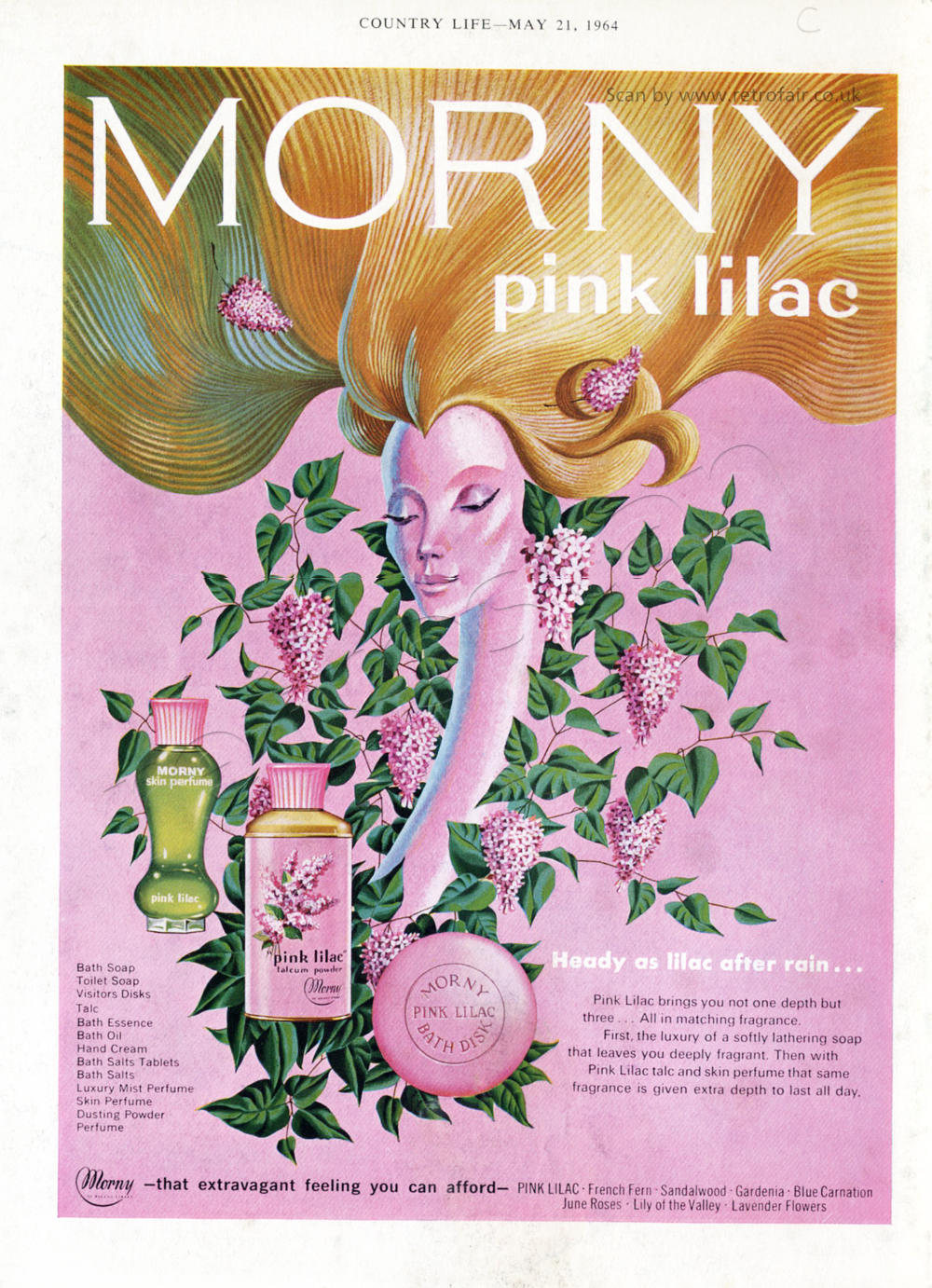 1964 Morny Pink Lilac ad