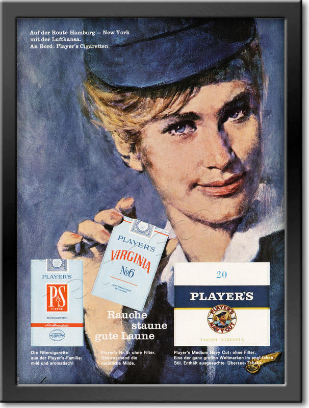1964 Player's Cigarettes - framed preview retro