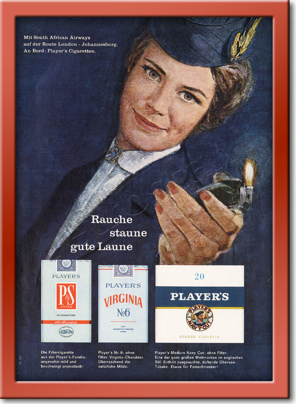 1964 Player's Cigarettes - framed preview retro