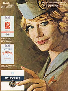 1964 Player's Cigarettes  - vintage ad