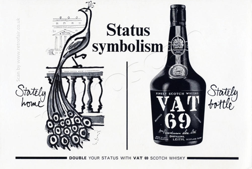 1964 vintage VAT 69 Scotch Whisky advert