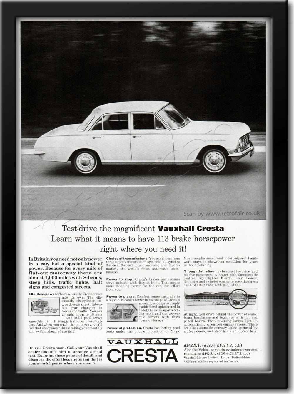 1964 vintage Vauxhall Cresta advert
