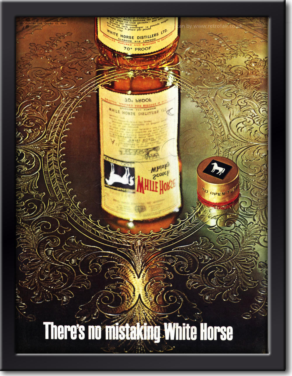 1964 White Horse Scotch Whiskey - framed preview
