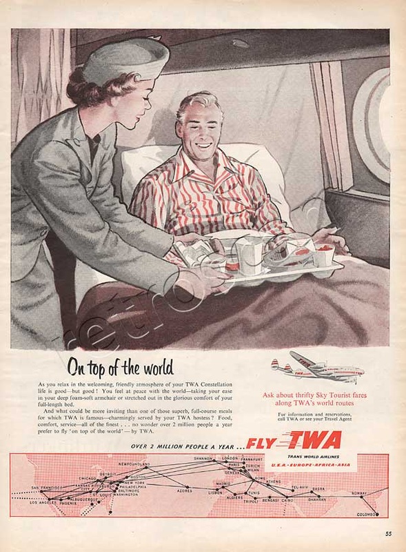 1953 TWA  vintage ad