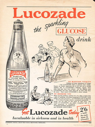 1953 Lucozade - unframed vintage ad