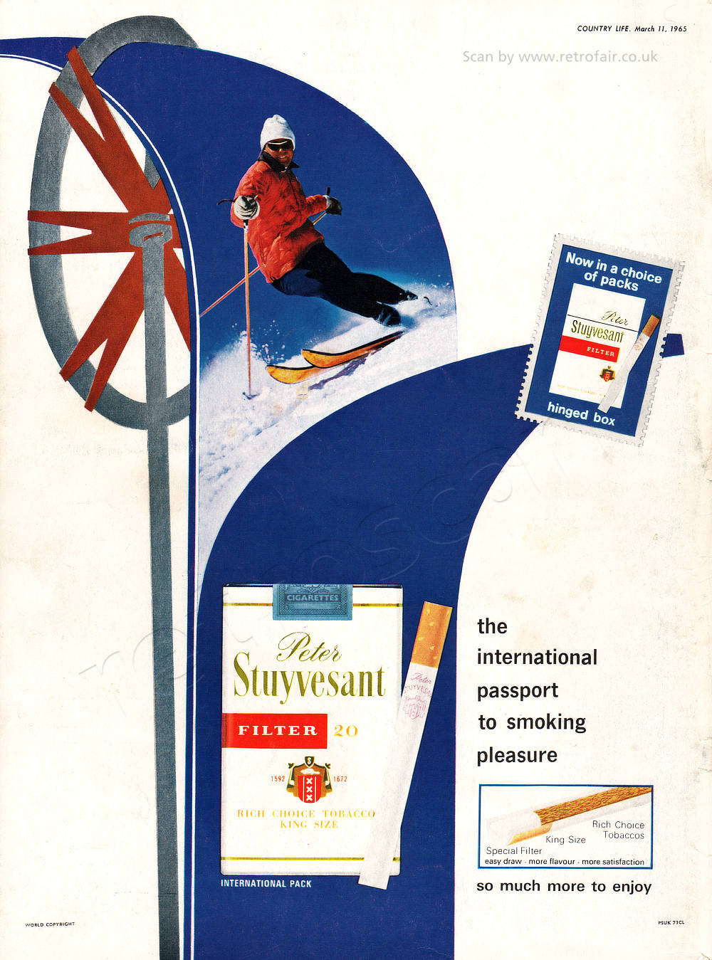 1965 Peter Stuyvesant - unframed vintage ad
