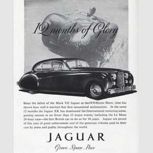 1951 Jaguar 'Glory' - Vintage Ad