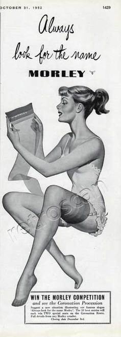 vintage 1952 Morley Stockings