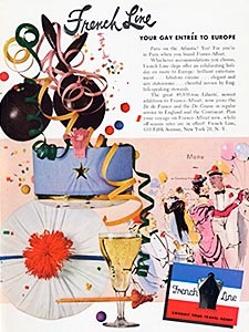 1950 French Line - vintage ad