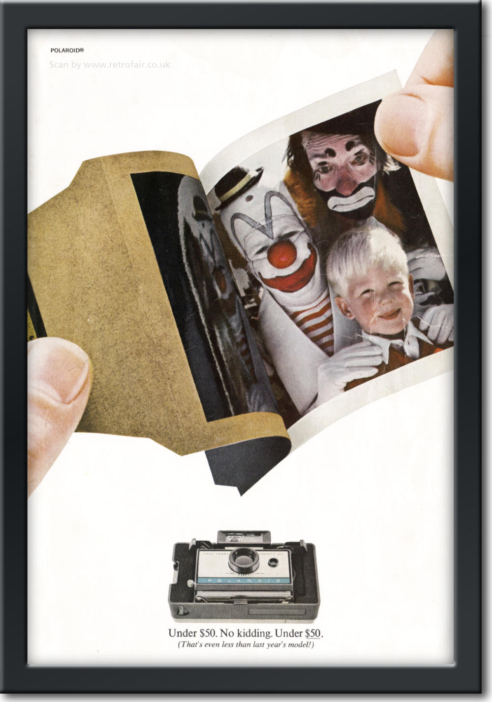  1967 Polaroid Cameras - framed preview retro