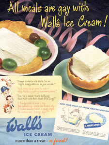  1950 Wall's Ice Cream - vintage ad