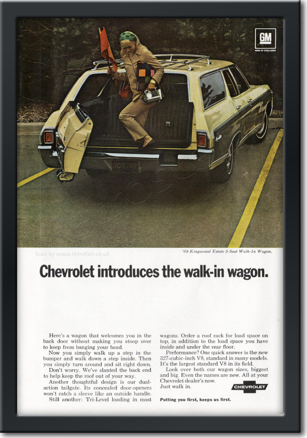 1968 Chevrolet - framed preview vintage ad