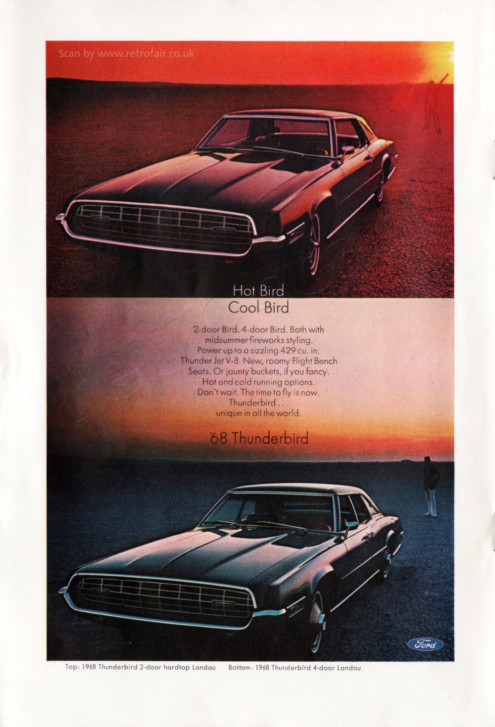 1968 Ford Thunderbird - unframed vintage ad