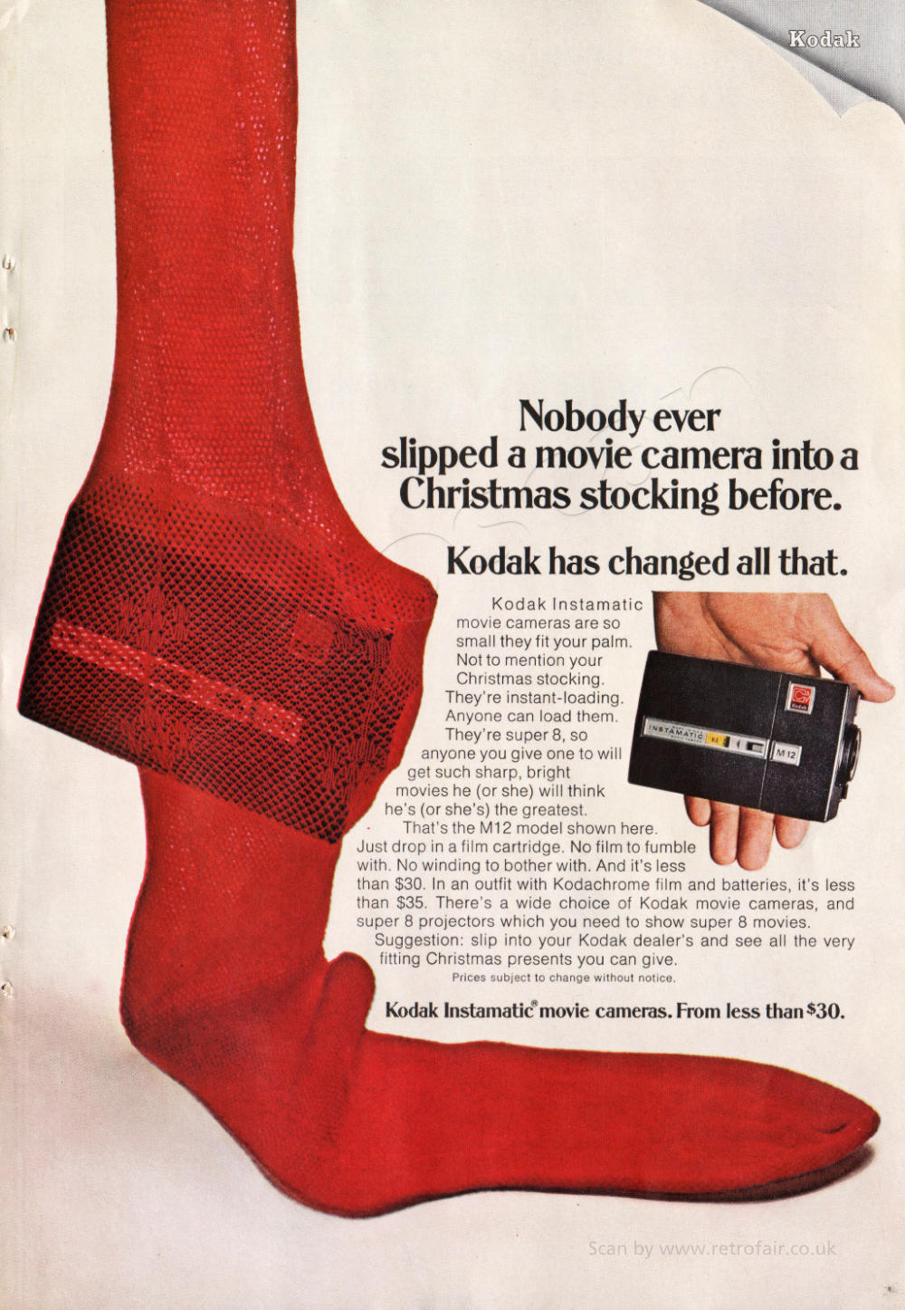  1968 Kodak Instamatic - unframed vintage ad