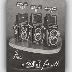 1954 Rollei Camera - Vintage Ad