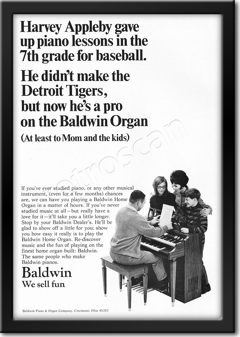1969 Balwin Organs  - framed preview retro