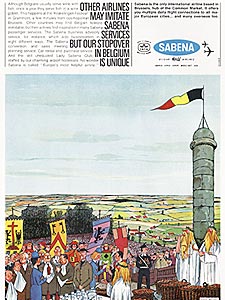 1969 Sabena Airlines - vintage ad