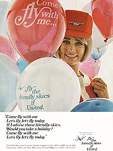 1969 United Airlines  - vintage ad