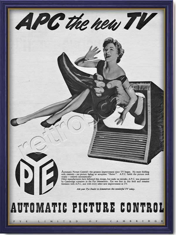 vintage 1954 PYE Television advert