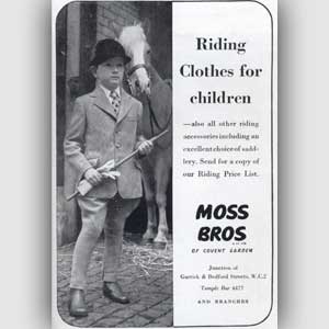 Moss Bros Children  vintage ad