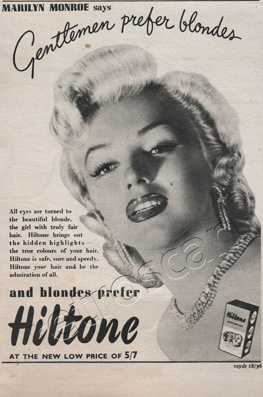 1953 Hiltone 'Marilyn Monroe' Vintage Magazine Advert - Retrofair