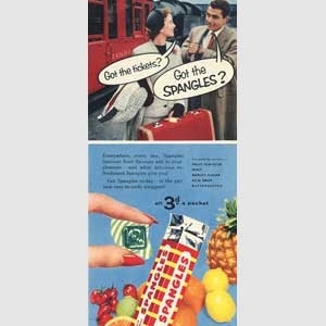 1955 Fruit Spangles Train Couple