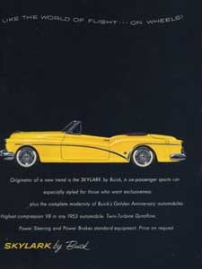 1953 Skylark Buick - vintage ad